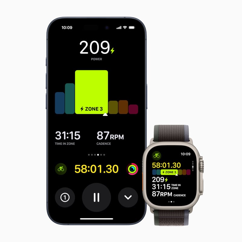 Apple watchOS 10 cycling Live Activity